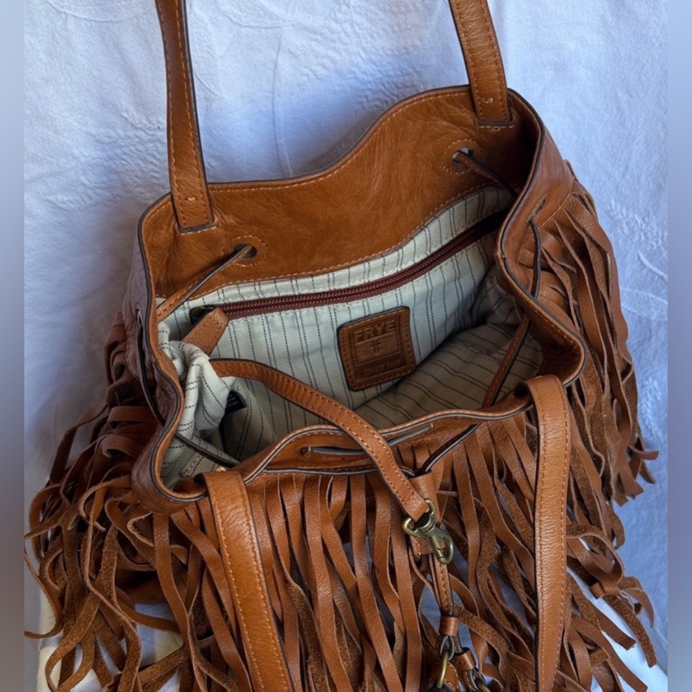 Frye Fringe Leather Shoulder Bag - Picture 11 of 15